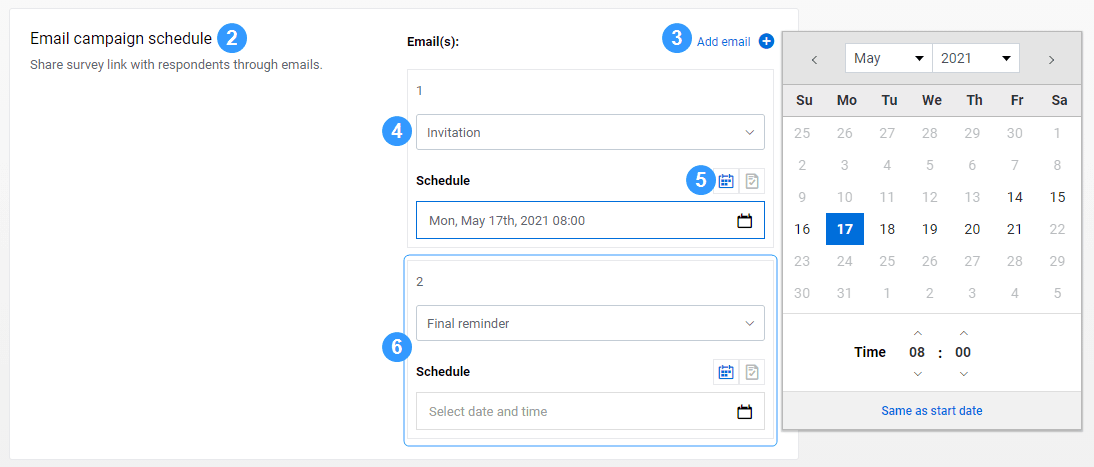Email campaign schedule