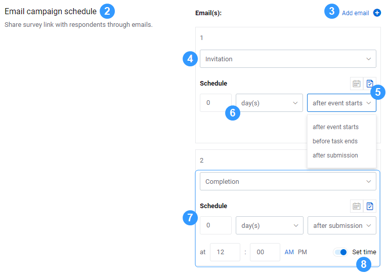 Email campaign schedule
