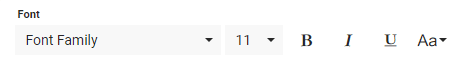 Font selection