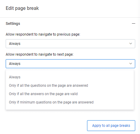 Edit page breaks