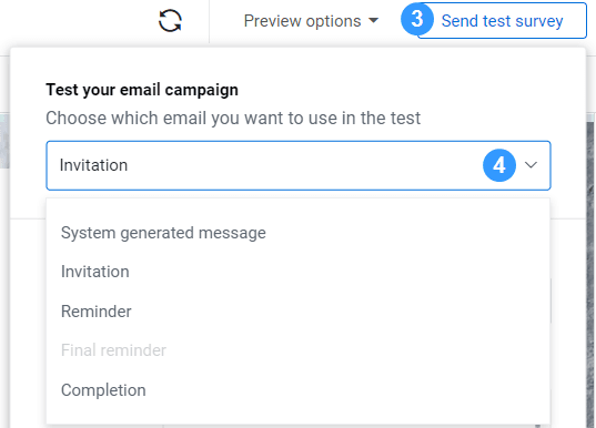 Send test invitation