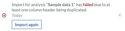 Uploading duplicates error