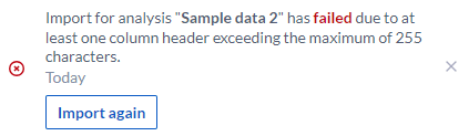 Maximum length of header error